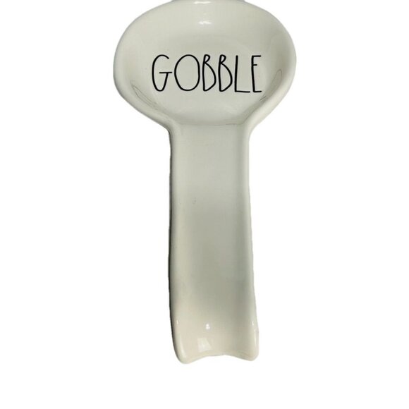 Rae Dunn Ceramic "Gobble" Spoon Rest Kitchen Organizer - Picture 1 of 5